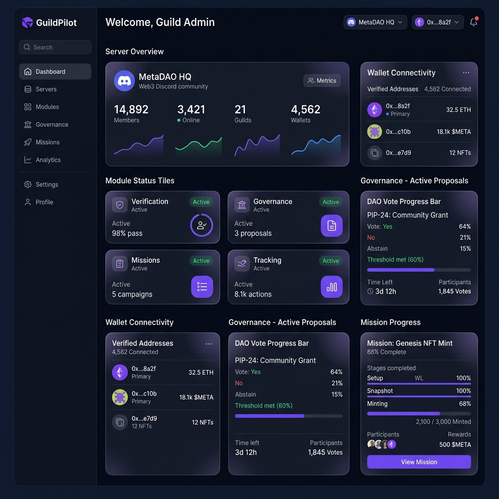 GuildPilot Dashboard